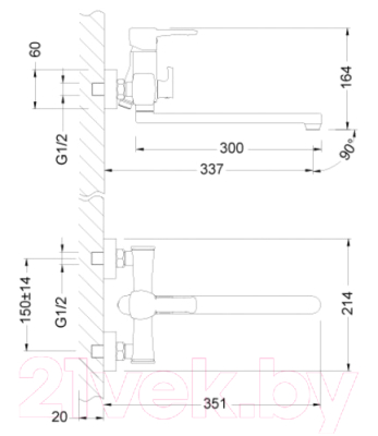Смеситель LEMARK Evitta LM0551C