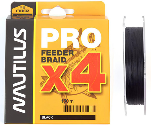 Леска плетеная NAUTILUS Pro Feeder Braid Black d-0.10 4.1кг 9lb / 06-24259520 - фото