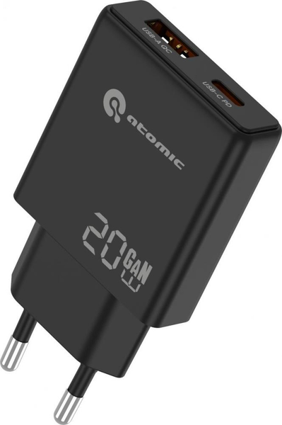 Адаптер питания сетевой Atomic Blade G203 GAN 20W USB A+C / 10.205 - фото