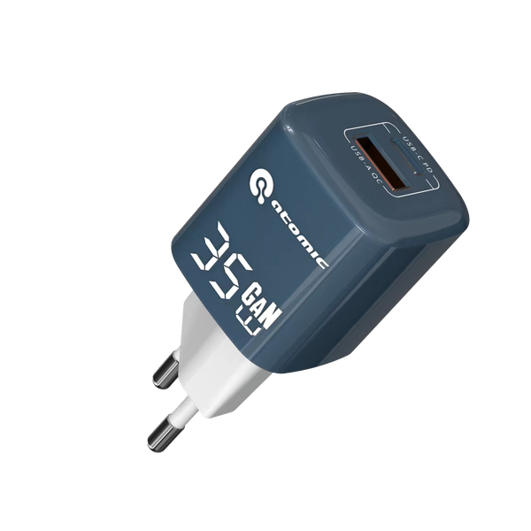 Адаптер питания сетевой Atomic Crystal G351 GAN 35W USB A+C / 10.191 - фото