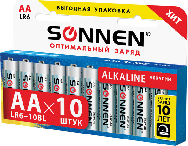 Комплект батареек Sonnen AA LR6 / 451086