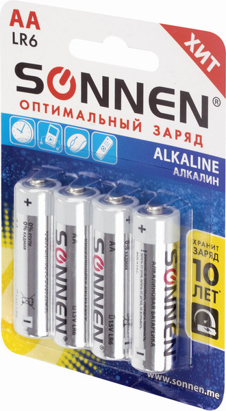 Комплект батареек Sonnen AA LR6 / 451085