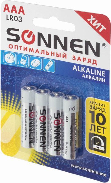 Комплект батареек Sonnen AAA LR03 / 451088
