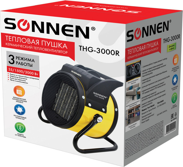 Тепловая пушка электрическая Sonnen THG3000R / 456193