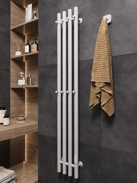 Полотенцесушитель электрический Маргроид Ferrum Inaro 4 СНШ 100x6 8 крючков