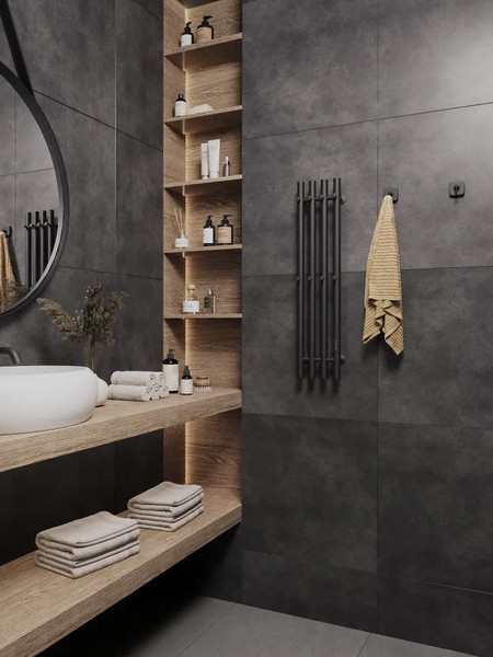 Полотенцесушитель электрический Маргроид Ferrum Inaro 4 СНШ 80x6 8 крючков