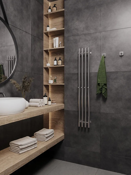 Полотенцесушитель электрический Маргроид Inaro 4 СНШ 120x6 8 крючков