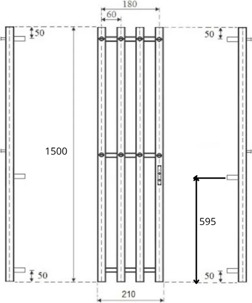Полотенцесушитель электрический Маргроид Inaro 4 СНШ 150x6 8 крючков