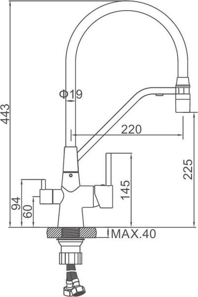 Смеситель Ledeme L4897A-9