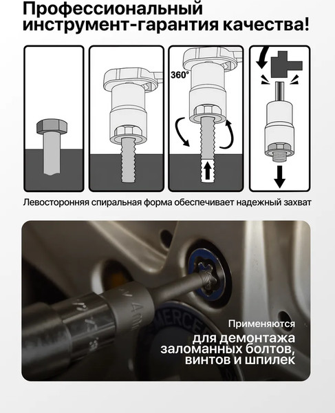 Набор головок слесарных JBC Экстрактор / 906U2