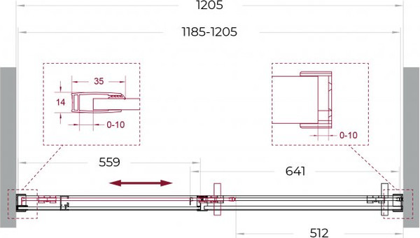Душевая дверь BelBagno SOFT_CLOSE-1-BF-1-120-C-GM