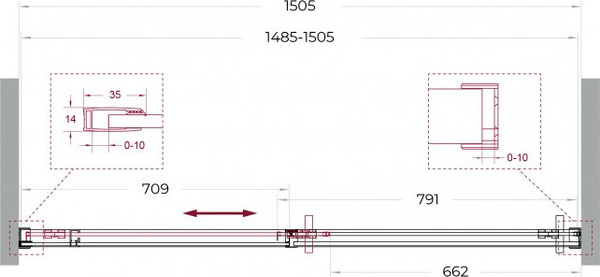 Душевая дверь BelBagno SOFT_CLOSE-1-BF-1-150-C-Cr