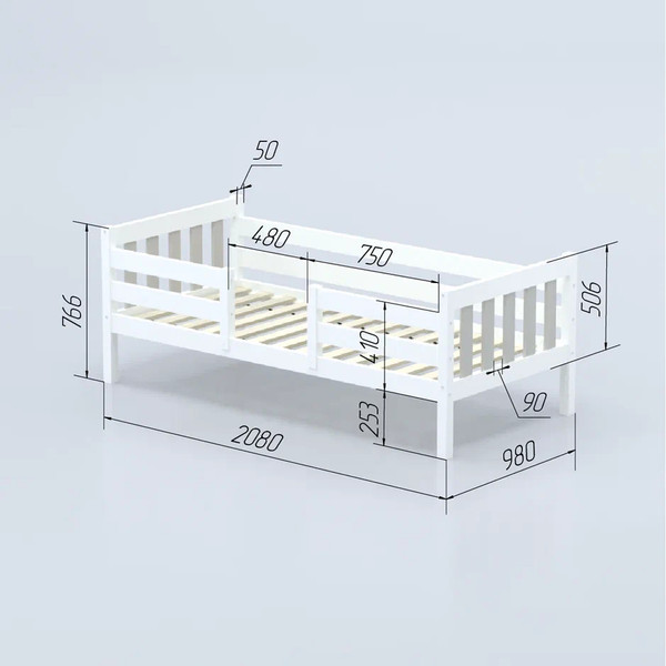 Кровать-тахта детская Савушка Савушка-08 90x200