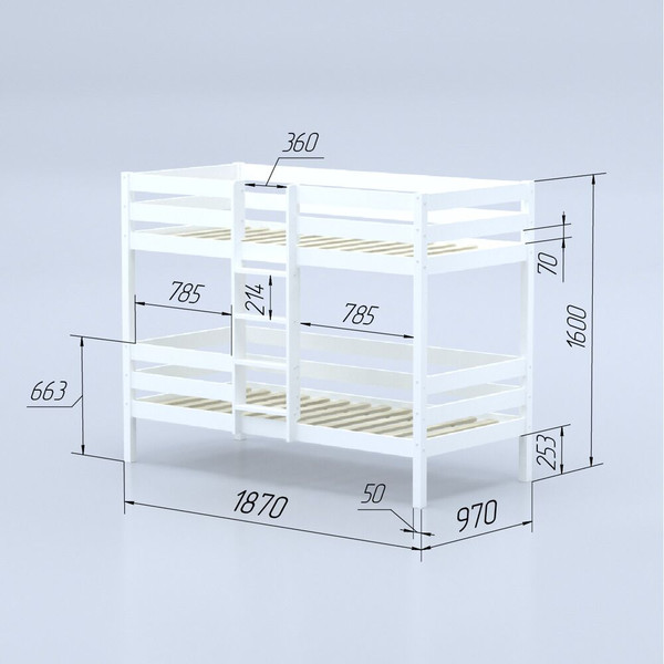 Двухъярусная кровать детская Савушка Савушка-05 90x180