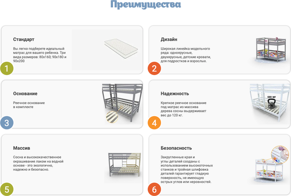 Двухъярусная кровать детская Савушка Савушка-05 80x160