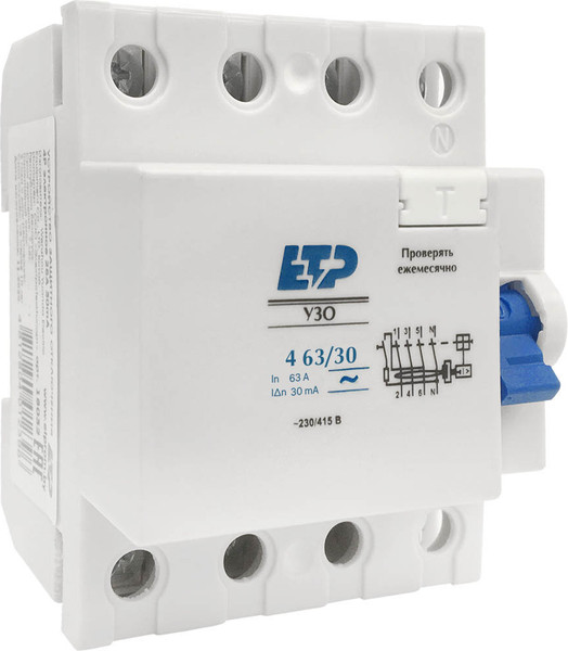Устройство защитного отключения ETP 4п 63А 30мА DLF364 / 18016 - фото