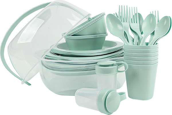 Набор пластиковой посуды Darvish Для пикника / DV-H-2305A - фото