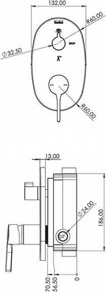 Душевая система со смесителем Teska Sardes AD4082