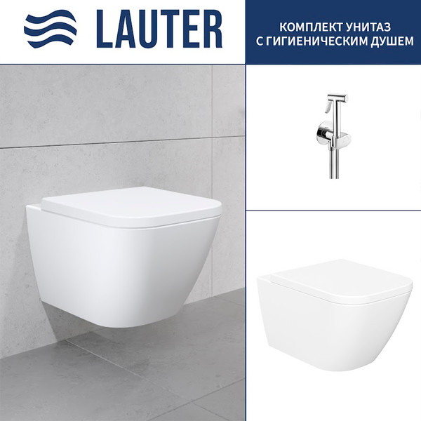 Унитаз подвесной Lauter Nuremberg 21811 + Breez 21GN7071CH - фото