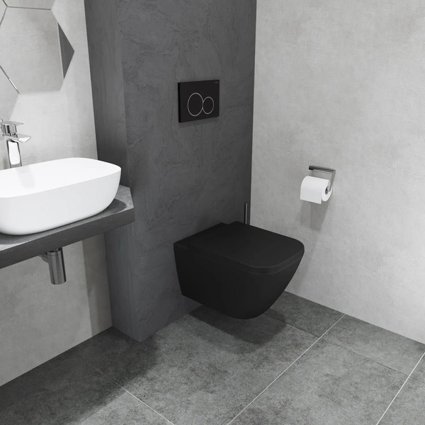 Унитаз подвесной Lauter Nuremberg 21811B черный + Breez 21GN7072BM