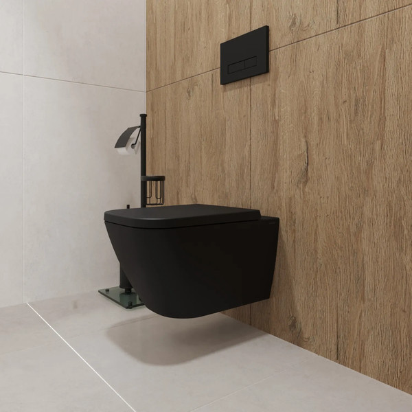 Унитаз подвесной Lauter Nuremberg 21811B черный + Breez 21GN7072BM