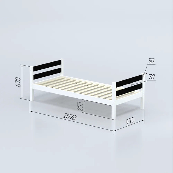 Односпальная кровать детская Савушка Савушка-01 90x200