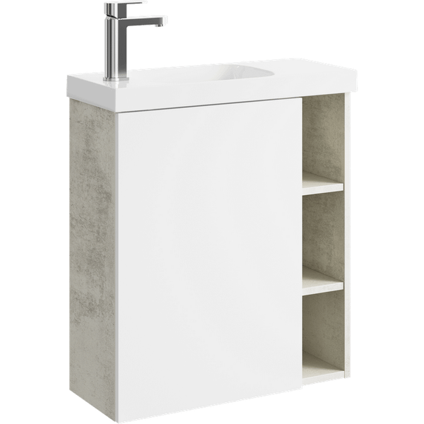 Тумба под умывальник Aqwella Alba ALB0106LLS + ALB0706WM - фото