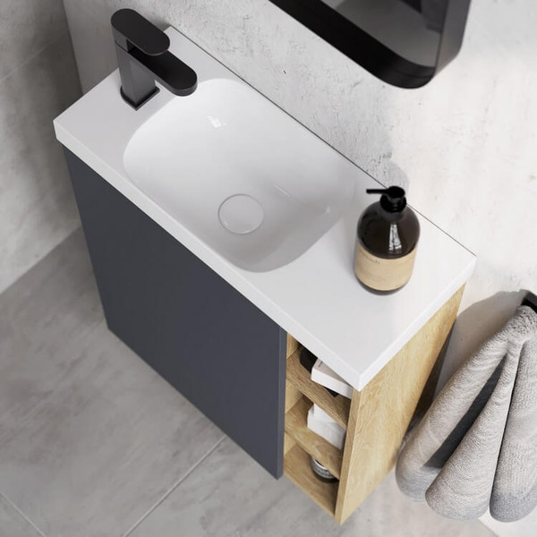 Тумба под умывальник Aqwella Alba ALB0106LLS + ALB0706WM