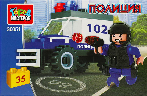 Конструктор Город мастеров Полицейский на машине / 30051-AA - фото