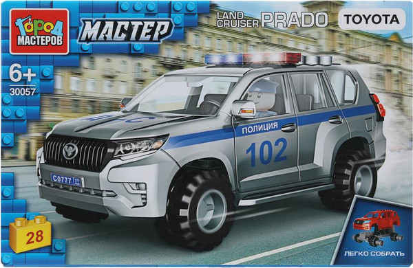 Конструктор Город мастеров Тойота Ленд Крузер Прадо полиция / 30057-CY - фото