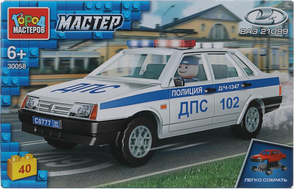 Конструктор Город мастеров Lada ВАЗ-21099 Полиция / 30058-CY - фото