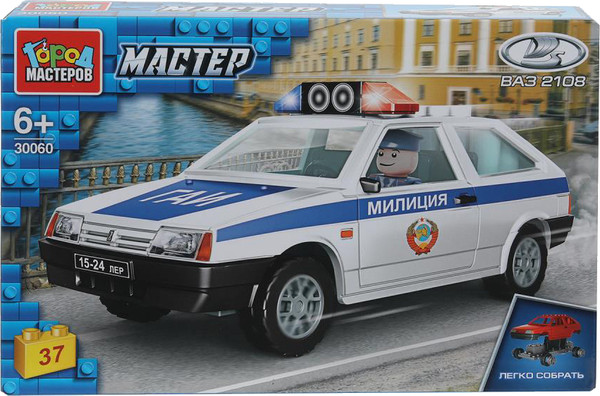 Конструктор Город мастеров Lada ВАЗ-2108 Милиция / 30060-CY - фото