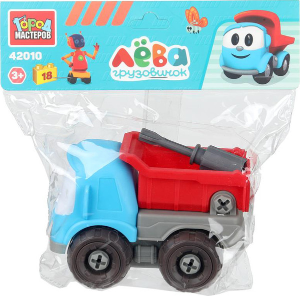 Игрушка-конструктор Город мастеров С отверткой Грузовичок Лева / 42010-YF - фото