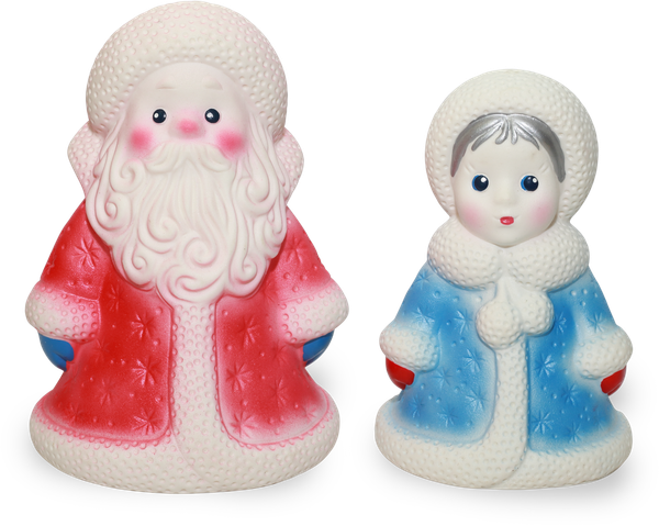 Фигура под елку Огонек Дед Мороз и Снегурочка -2 / С-1672 - фото