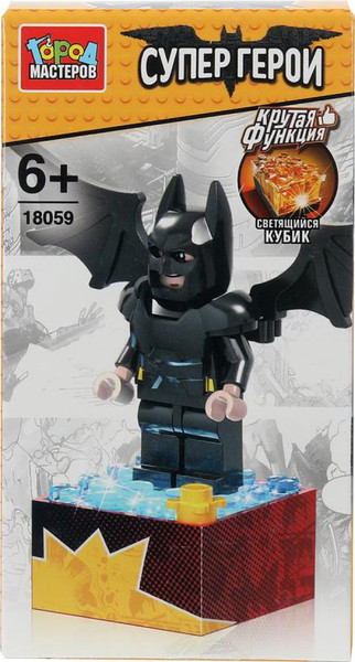 Элемент конструктора Город мастеров Фигурка супергерой светящийся кубик / 18059-ZH - фото