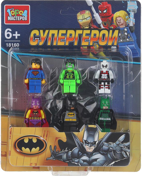 Элемент конструктора Город мастеров Фигурки Бэтмен + Супергерои / 18160-ZH - фото