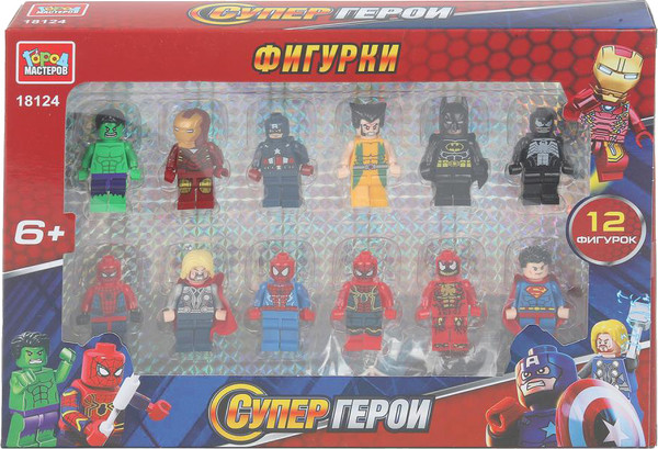 Элемент конструктора Город мастеров Фигурки супергерои / 18124-ZH - фото
