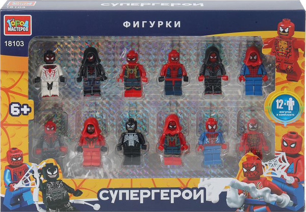 Элемент конструктора Город мастеров Фигурки Спайдермен / 18103-ZH - фото