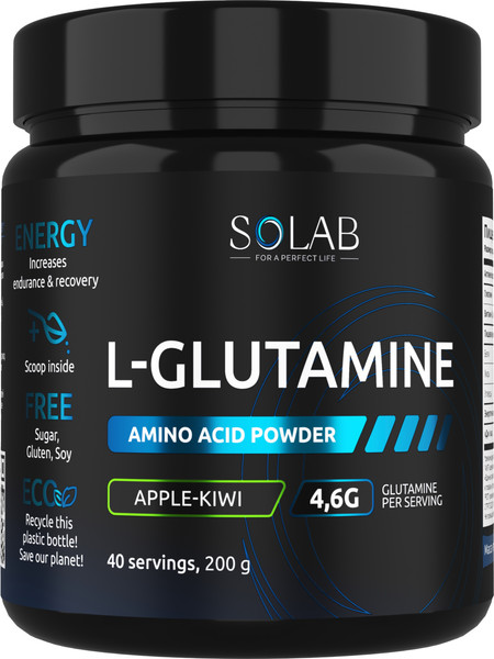 L-глютамин SOLAB Яблоко Киви - фото