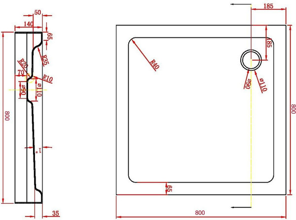 Душевой поддон Aquabath ABS80