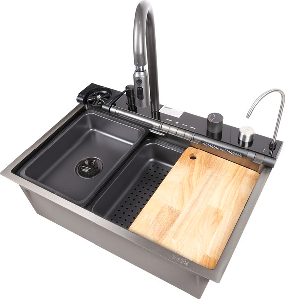 Мойка кухонная со смесителем Saniteco LD0192 - фото