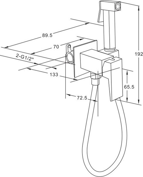 Гигиенический душ со смесителем Roxen Caspia 50096000-CH