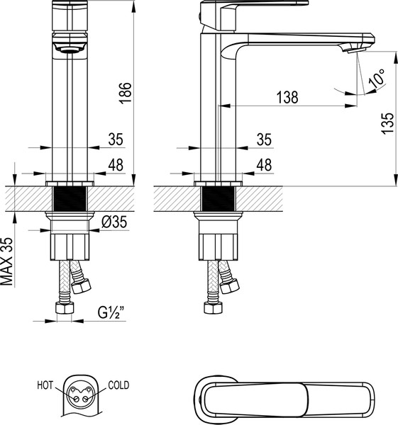 Смеситель LEMARK LMF-1014B-C