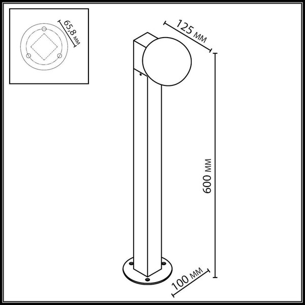 Светильник уличный Odeon Light Viva 7124/1G