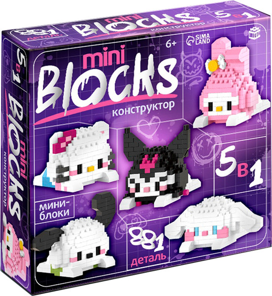 Конструктор Unicon Mini Blocks Веселые друзья / 10911634 - фото