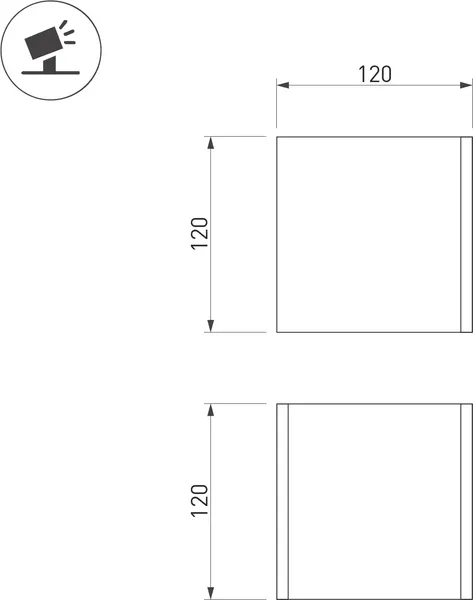 Светильник уличный Arlight LGD-PERAN-WALL-S120x120-6W Warm3000 / 058169