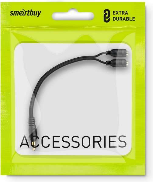 Кабель/переходник SmartBuy Переходник для наушников 2х3.5мм / A214