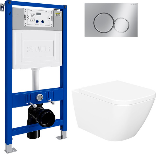 Унитаз подвесной с инсталляцией Lauter Nuremberg 21811 + 21901002 - фото