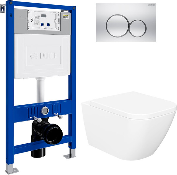 Унитаз подвесной с инсталляцией Lauter Nuremberg 21811 + 21901002 - фото