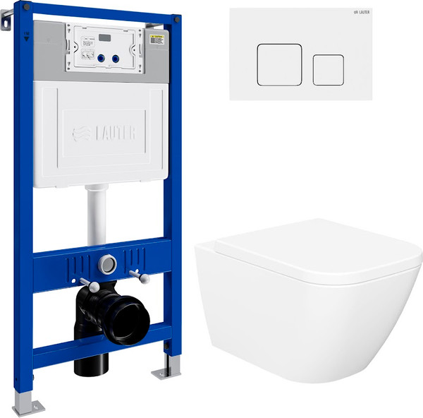 Унитаз подвесной с инсталляцией Lauter Nuremberg 21811 + 21901002 - фото